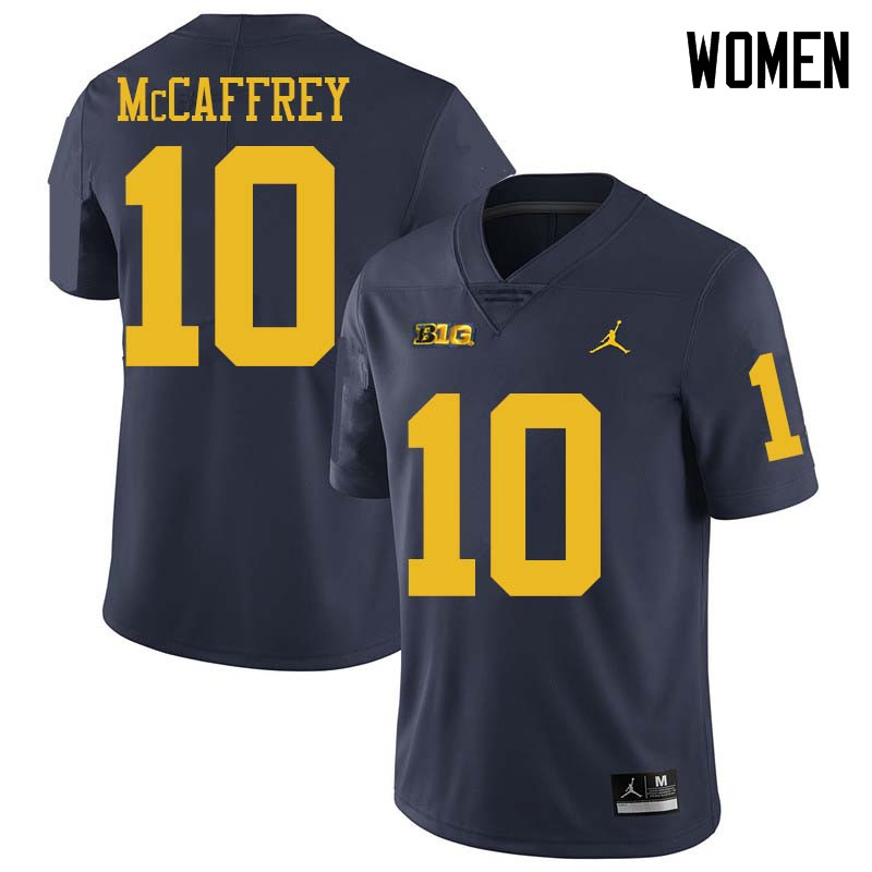 Jordan Brand Women #10 Dylan McCaffrey Michigan Wolverines College Football Jerseys Sale-Navy